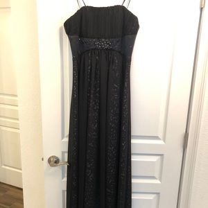 Black Strapless Gown